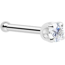 Body Candy 14k Solid Gold Nose Ring Studs -2mm Lab Created Diamond Nose Bone 20 GaugeReal White Gold Nose Ring - 14 K Gold Nose Stud, Nose Piercings, Gold Nose Studs for Women, Men