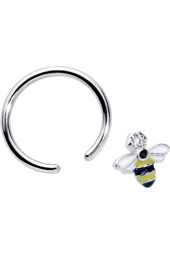 16G 316L Stainless Steel Captive Nipple Sweet Bee Nose Cartilage BCR Captive Ring 3/8"
