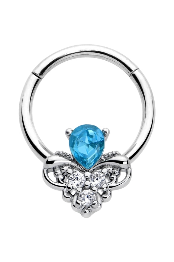 16G 316L Stainless Steel Hinged Segment Ring Seamless Cartilage Nipple Ring Style Simplicity Nose Hoop 3/8