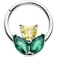 thumbnail image 1 of Body Candy 16G 316L Stainless Steel Hinged Segment Ring Seamless Cartilage Nipple Ring Yellow Love Flower Nose Hoop 5/16, 1 of 4