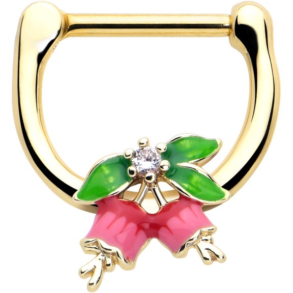 Body Candy 16G 316L Stainless Steel Septum Jewelry Bell Flower Conch Tragus Cartilage Clicker 8mm