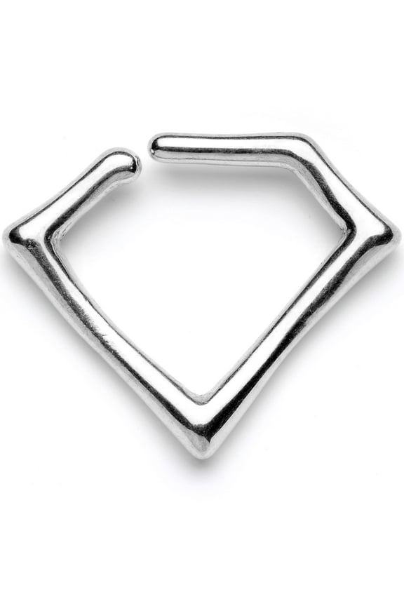 16G Unisex 8mm 316L Stainless Steel Geometric Rhombus Closure Ring Daith Helix Tragus Rook 5/16"