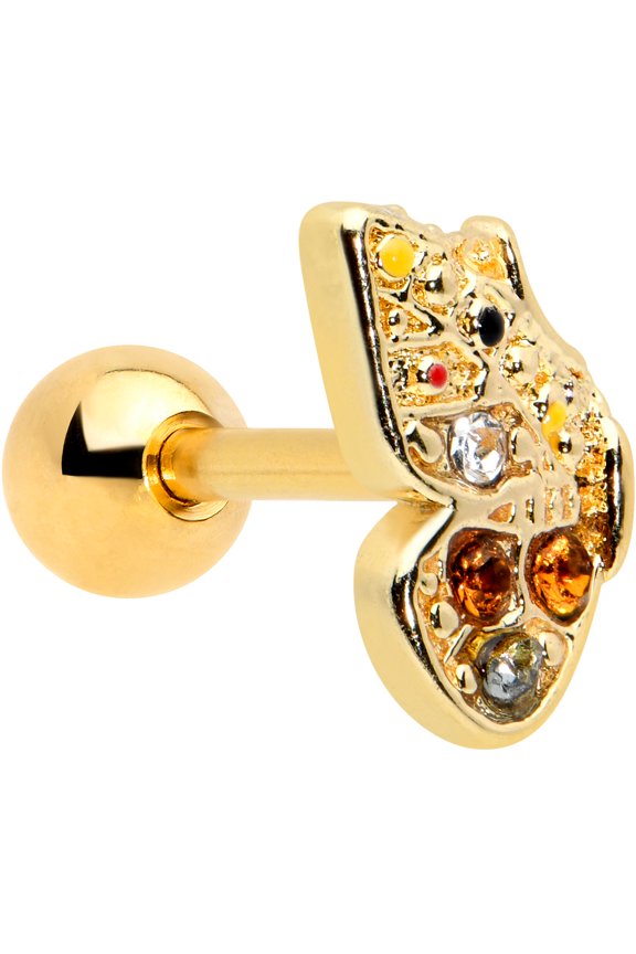 16G Womens 316L Stainless Steel Butterfly Wing Top Ear Helix Jewelry 1/4