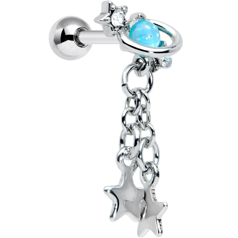 316L Surgical Steel Star & Saturn Helix Barbell 316L Surgical Steel Star & Saturn Helix Barbell