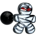 thumbnail image 1 of Body Candy 16G Womens Black PVD Stainless Steel Red Eye Mummy Cartilage Earring Helix Tragus Jewelry 1/4", 1 of 3