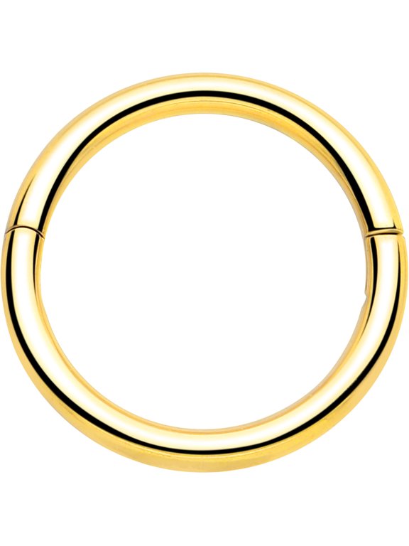 20G 1/4 Half Closure Cartilage Ring - Implant Titanium Hinged Segment Ring for Septum Cartilage Helix Daith Tragus Conch Ear Lobe Helix Piercings Women Men Hypoallergenic