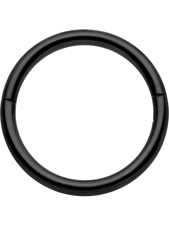 20G 7mm Half Closure Cartilage Ring - Black Implant Titanium Hinged Segment Ring for Septum Cartilage Helix Daith Tragus Conch Ear Lobe Helix Piercings Women Men Hypoallergenic