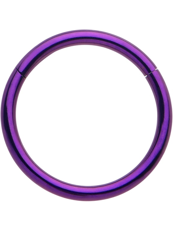 20G Titanium Nose Hoops ASTM F136 - 7mm Hinged Segment Nose Rings Seamless Cartilage Hoop Ring