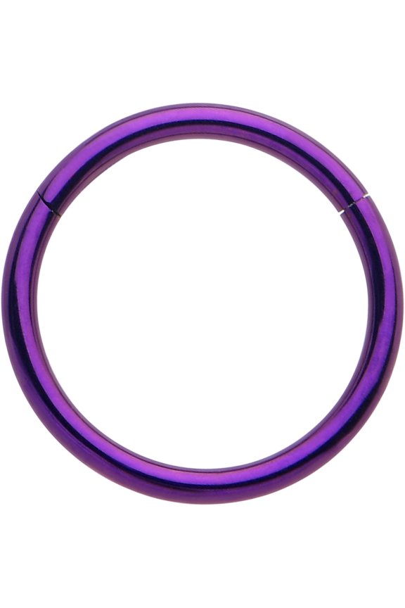 20G Titanium Nose Hoops ASTM F136 - 7mm Hinged Segment Nose Rings Seamless Cartilage Hoop Ring