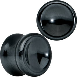 Double Flared Amber Agate Stone Concave Saddle Ear Plug Double Flared Amber Agate Stone Concave Saddle Ear Plug