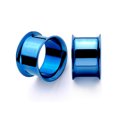 thumbnail image 1 of Body Candy 2Pc Blue Anodized Steel 14mm Double Flare Flesh Tunnel Plug Ear Plug Gauges Set of 2 9/16", 1 of 3