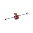 thumbnail image 1 of Body Candy 38mm Stainless Steel Helix Cartilage Earring Red Santa Claus Industrial Barbell 1 1/2", 1 of 1