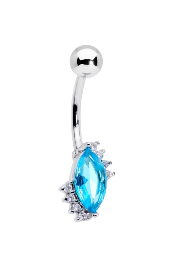 Belly Button Ring Womens 14G 316L Stainless Steel Navel Ring Piercing Mens