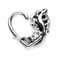 thumbnail image 1 of Body Candy Body Piercing Jewelry 316L Stainless Steel 16G Left Closure Daith Lizard Heart Tragus, 1 of 1