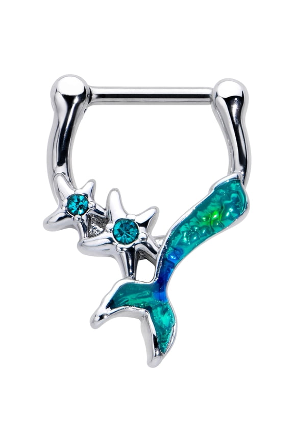 Cartilage Clicker 16G Surgical Steel Septum Jewelry Mermaid Conch Tragus 8mm