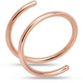 thumbnail image 1 of Body Candy Double Hoop Nose Ring 14k Gold Filled and 925 Silver for Women and Men Spiral Nose Jewelry for Single Piercing Handmade in USA, 1 of 8