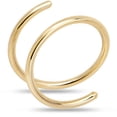 thumbnail image 1 of Body Candy Double Hoop Nose Ring 14k Gold Filled and 925 Silver for Women and Men Spiral Nose Jewelry for Single Piercing Handmade in USA, 1 of 8
