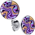 thumbnail image 1 of Body Candy Funky Swirls Stud Earrings Stainless Steel for Women, 1 of 8