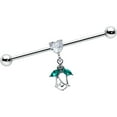 thumbnail image 1 of Body Candy Industrial Barbell Womens 14G Stainless Steel Helix Cartilage Earring Heart Flower Dangle Mens 1 1/2", 1 of 8