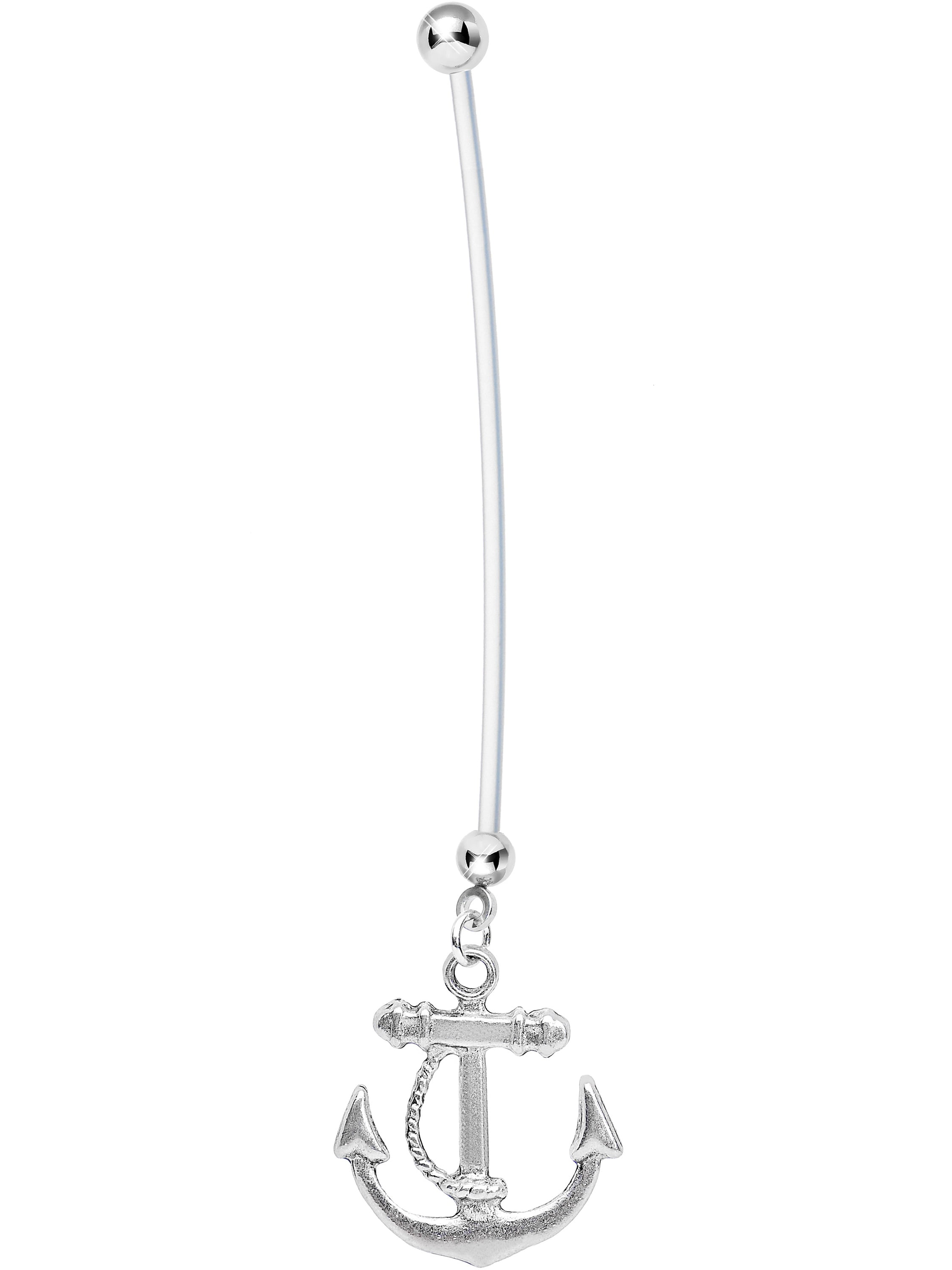 Body Candy Nautical Anchor Drop Pregnancy Belly Ring