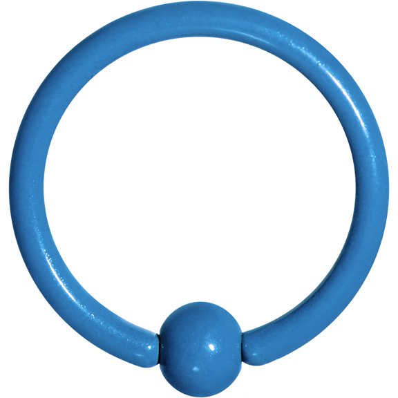 Body Candy Pastel Blue Acrylic Over Steel 3mm BCR Captive Ring 16 Gauge 3/8"