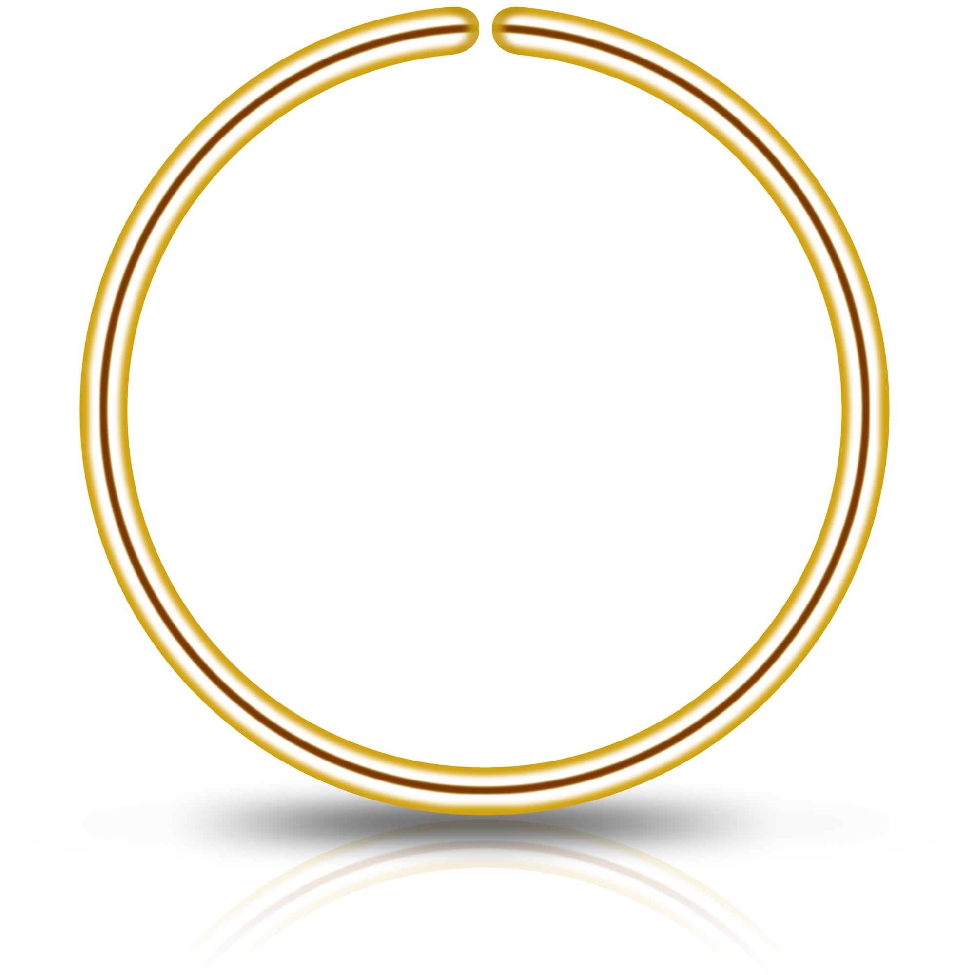Gold Plain Shaped 14k Stone Nose Ring For Women - Golden at Rs 366/piece |  सोने की नोज रिंग - Azamart, Gopalganj | ID: 2851749774755
