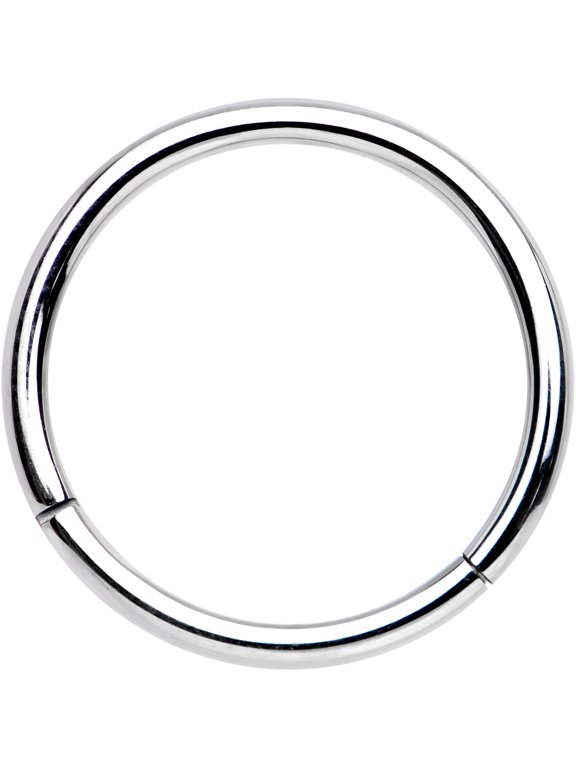 Solid G23 Implant Grade Titanium Hinged Segment Ring 16 Gauge 1/2"