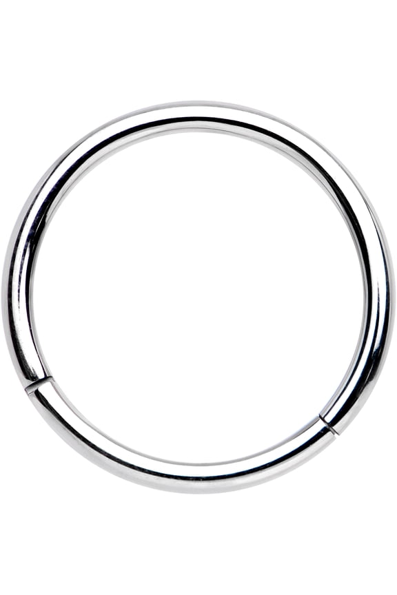 Solid G23 Implant Grade Titanium Hinged Segment Ring 16 Gauge 1/2"