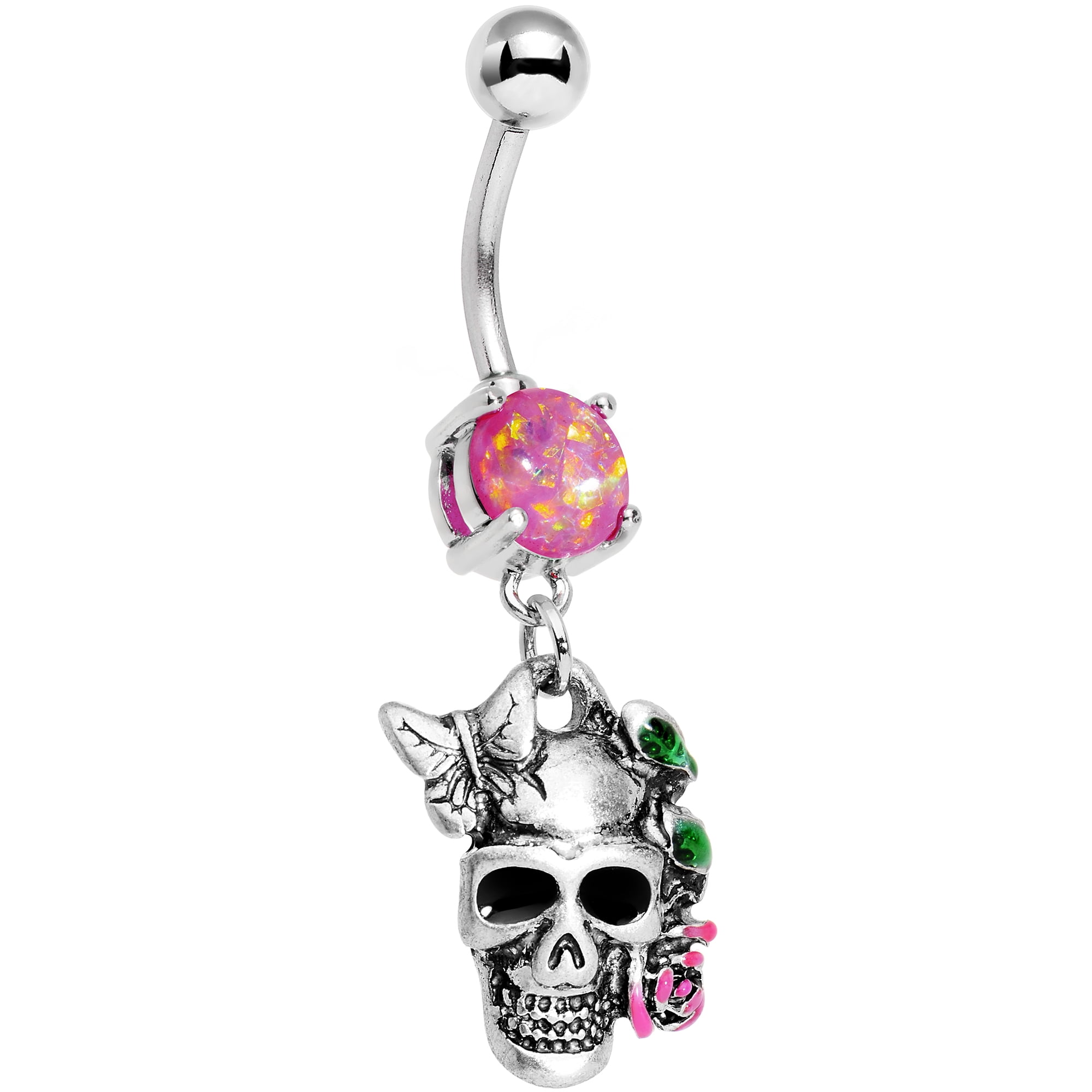 Body Candy Stainless Steel Iridescent Pink Accent Beautiful Butterfly ...