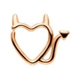thumbnail image 1 of Body Candy Unisex 16G PVD Steel Rosy Little Devil Heart Left Ear Closure Ring Daith Helix Tragus Rook 5/16", 1 of 2