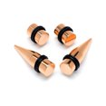 thumbnail image 1 of Body Candy Unisex 4Pc PVD Steel 00G Ear Gauges Stretching Kit Tapers Rosy Straight Plug Set 10mm, 1 of 3