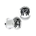 thumbnail image 1 of Body Candy Women 00 Gauge 2PC Steel Double Flare Tunnel Plug Set Family of Love Penguin Ear Plug Gauges 10mm, 1 of 3
