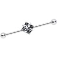 thumbnail image 1 of Body Candy Womens 14G 316L Stainless Steel Helix Baroque Floral Industrial Barbell 1 1/2, 1 of 3