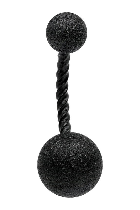 Womens 14G Anodized Steel Twisted Navel Ring Piercing Radiant Black Belly Button Ring