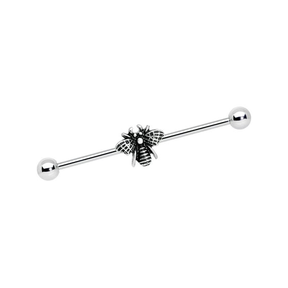 Body Candy Womens 14G Stainless Steel Helix Cartilage Earring Bumble Bee Industrial Barbell 1 1/2"