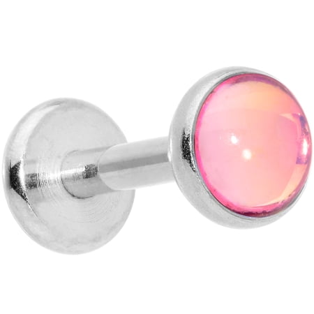 Body Candy Womens 16G 316L Steel Pink Internal Thread Labret Monroe Lip Tragus Cartilage Stud 1/4"