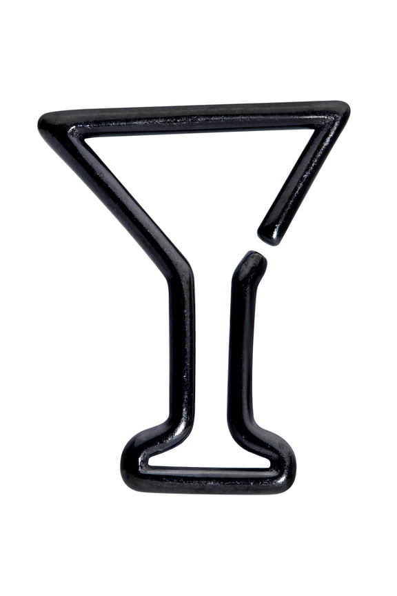 Womens 16G Black PVD Steel Martini Wine Glass Closure Ring Daith Helix Tragus Rook 5/16"