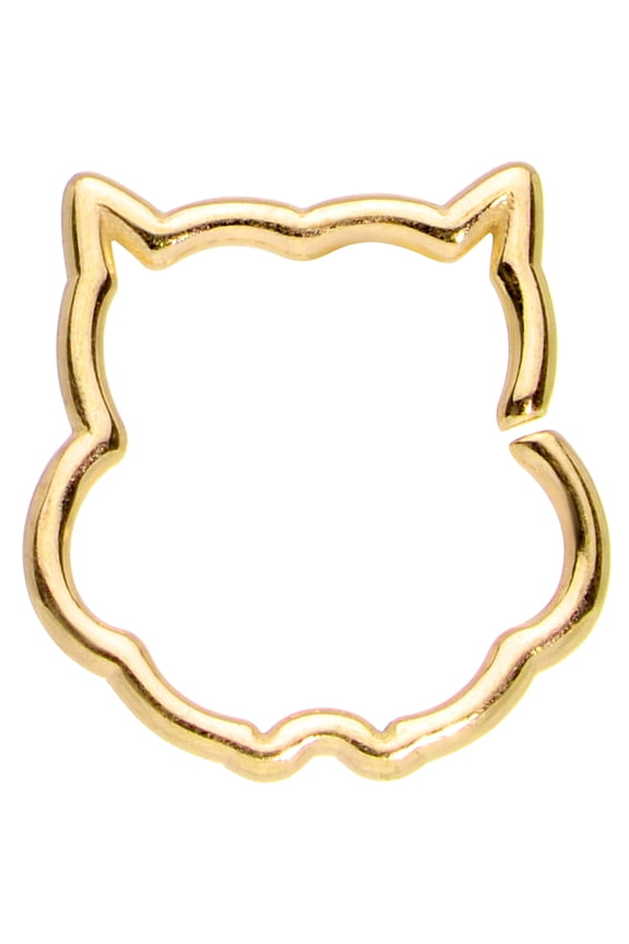 Womens 16G PVD Steel Bird Barn Owl Closure Ring Daith Helix Tragus Rook 3/8"