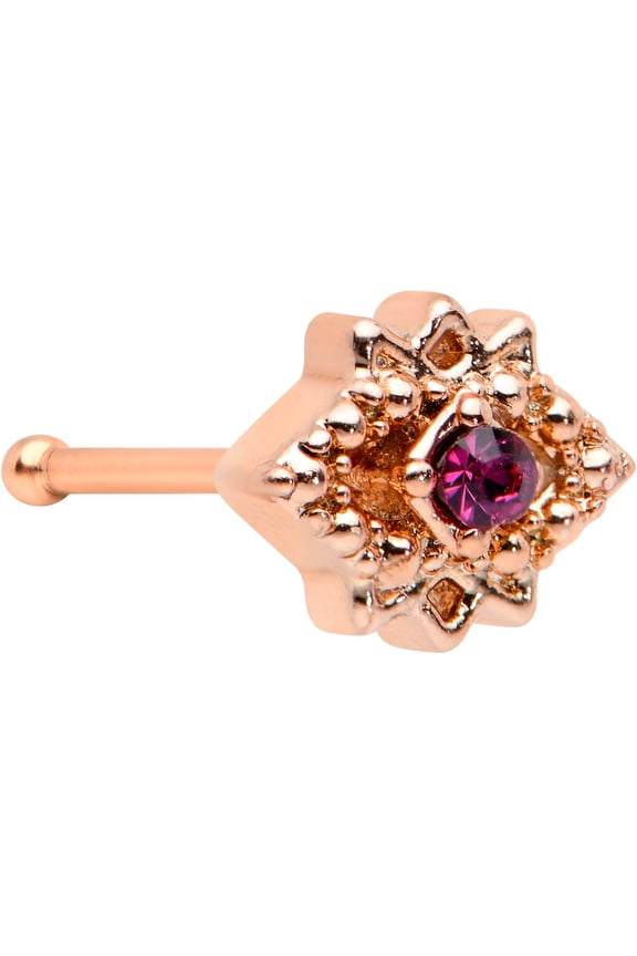 Womens 20G 6mm 316L Steel Nose Ring Octogram Star Nose Stud Nose Bone 1/4