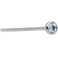 thumbnail image 1 of Body Candy Womens 20G Grade 23 Titanium 3mm Clear Straight Fishtail Nose Ring Body Piercing Jewelry 3/4", 1 of 1