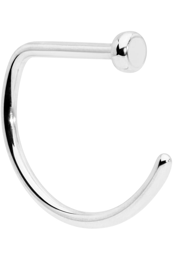 Womens 20G Solid Grade 23 Titanium D Shaped Nose Ring Nose Stud Body Piercing Jewelry 5/16"