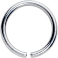 thumbnail image 1 of Body Candy Womens 20G Solid Grade 23 Titanium Lip Ring Cartilage Nose Ring Round Ends Bendable Hoop Ring 1/4, 1 of 3