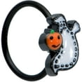thumbnail image 1 of Body Candy Womens 20G Steel Black Nose Ring Halloween Ghost Pumpkin Nose Hoop Ring Circular Nose Ring 5/16”, 1 of 4