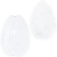 thumbnail image 1 of Body Candy Womens 2PC Solid Pink Rose Quartz Stone Drop Saddle Plugs Double Flare Plug Ear Plug Gauges, 1 of 3