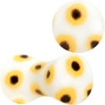thumbnail image 1 of Body Candy Womens 2Pc White Acrylic Yellow Sunflower Double Flare Tunnel Plug Ear Plug Gauges Set of 2, 1 of 4