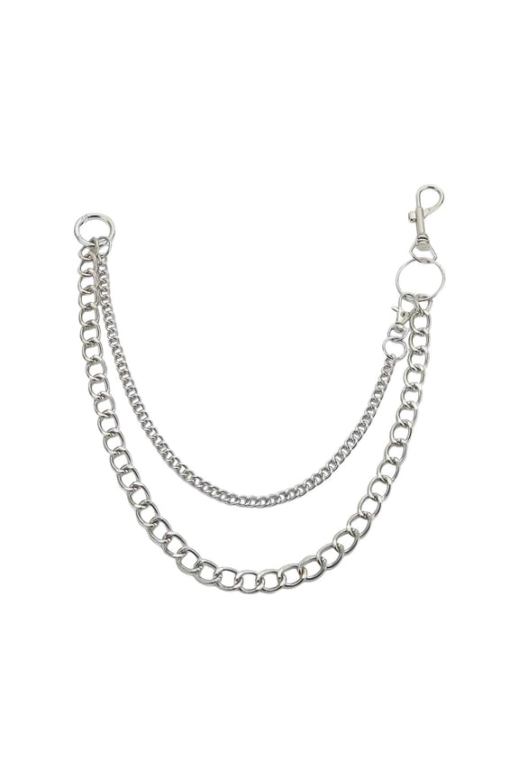 Metal Body Chain Keychain, Silver, 1 Count