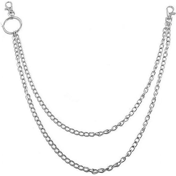 Body Chain Jewelry for Women, Waist Chain, Fashion Metal Strong Rustless Pants Chain for Women and Men Hang This Chain on Your Pants or Skirt as Decoration to Create the Coolest Look, Silver