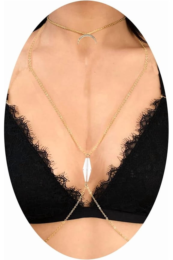 Body Chains for Women Waist Chain Leg Chain Sexy Body Chain Crossover Thin Bra Bikini Waist Belly Chain Beach Body Necklace Jewelry for Women