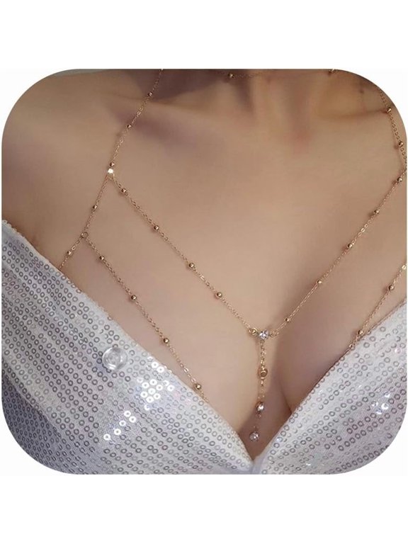Body Chains for Women Waist Chain Leg Chain Sexy Body Chain Crossover Thin Bra Bikini Waist Belly Chain Beach Body Necklace Jewelry for Women