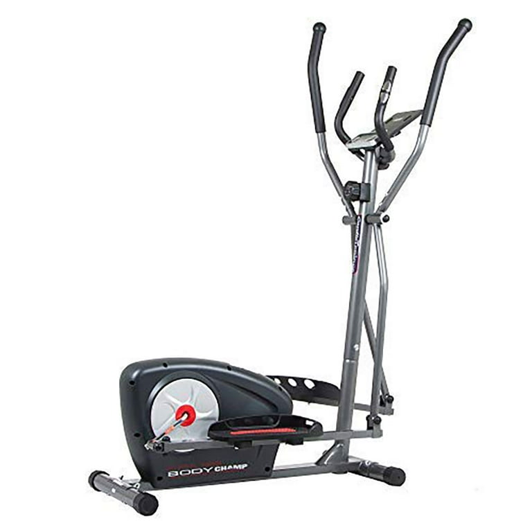 Body Champ Magnetic Adjustable Elliptical Machine Trainer with LCD